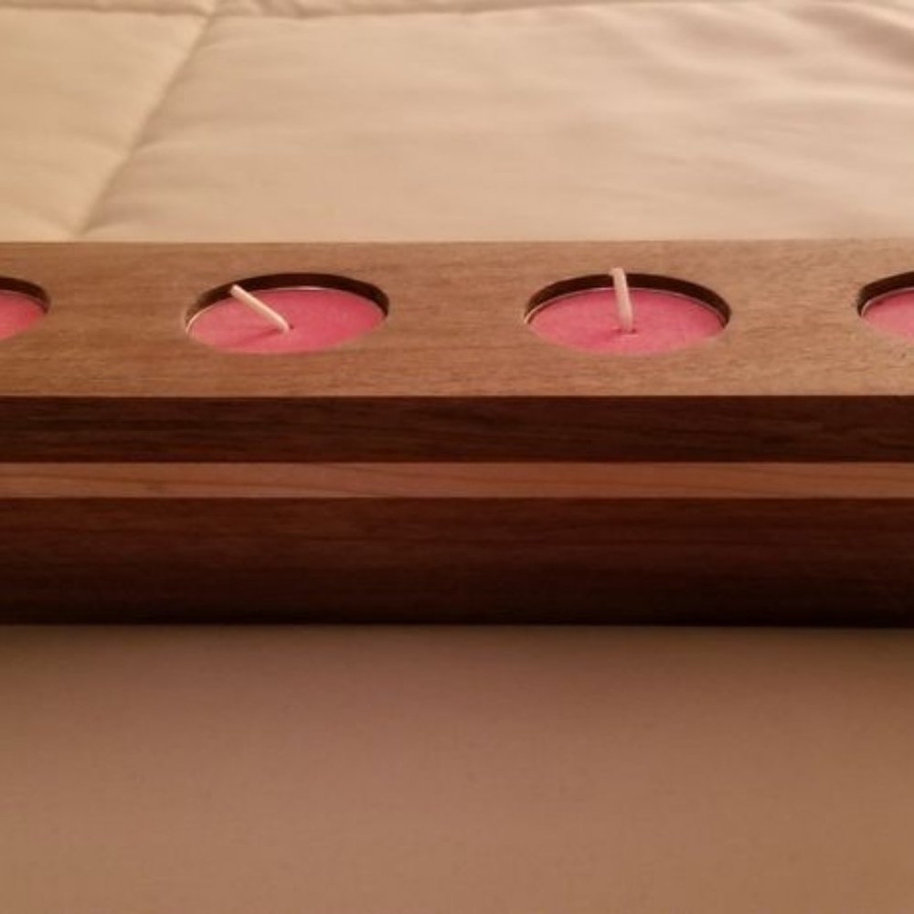 New Handcrafted Tealight Candle Holder (with four tealights)